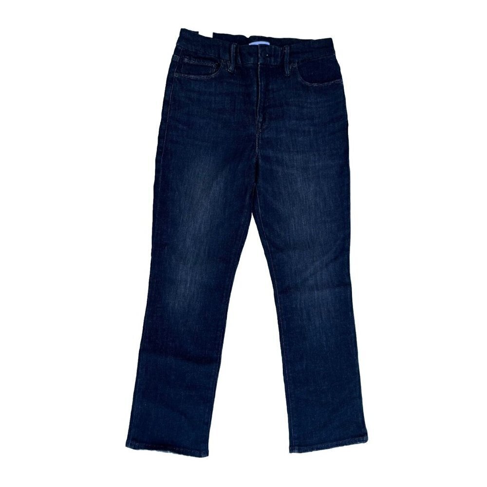 Good American Black Denim Good Legs Straight Cashmere Jeans - Picture 14 of 16